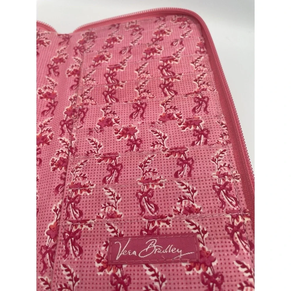 Vera Bradley Large Zip Wallet Travel Organizer Hope Toile Retired Pattern - Picture 11 of 16